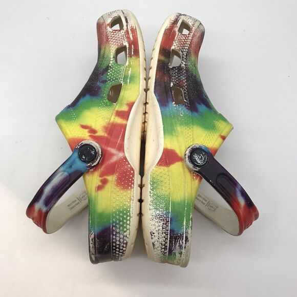 Crocs Tie-Dye Clogs Men's 5 - Women's 7 Bright Colored Slip On Comfort Shoes - Picture 7 of 9